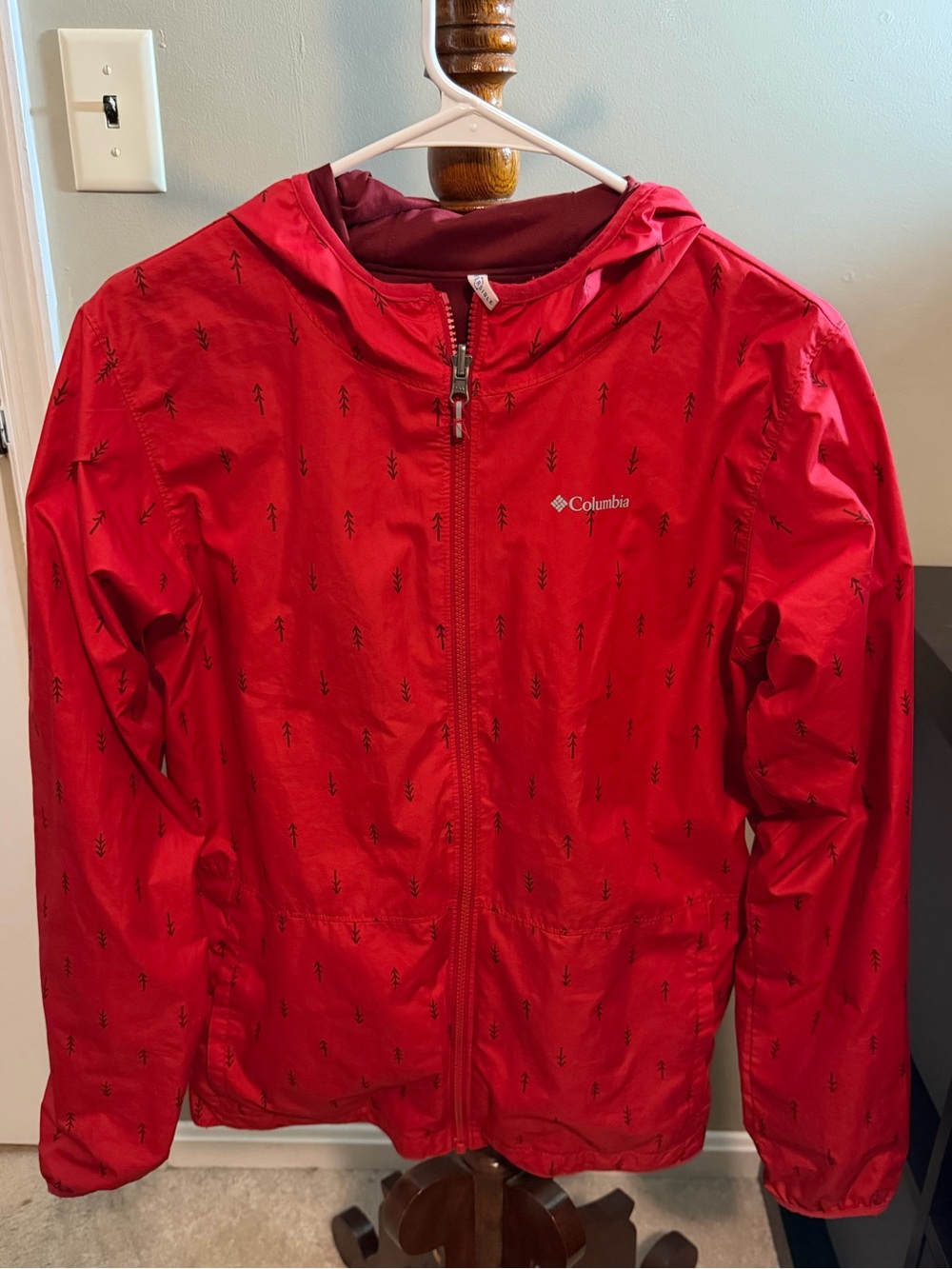 Columbia Youth Unisex Pixel Grabber reversible raincoat